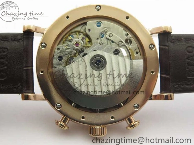 MIROTIME 0220 Efficient Portofino Chrono RG ZF 1:1 Best Edition White Dial on Brown Leather Strap A 7151